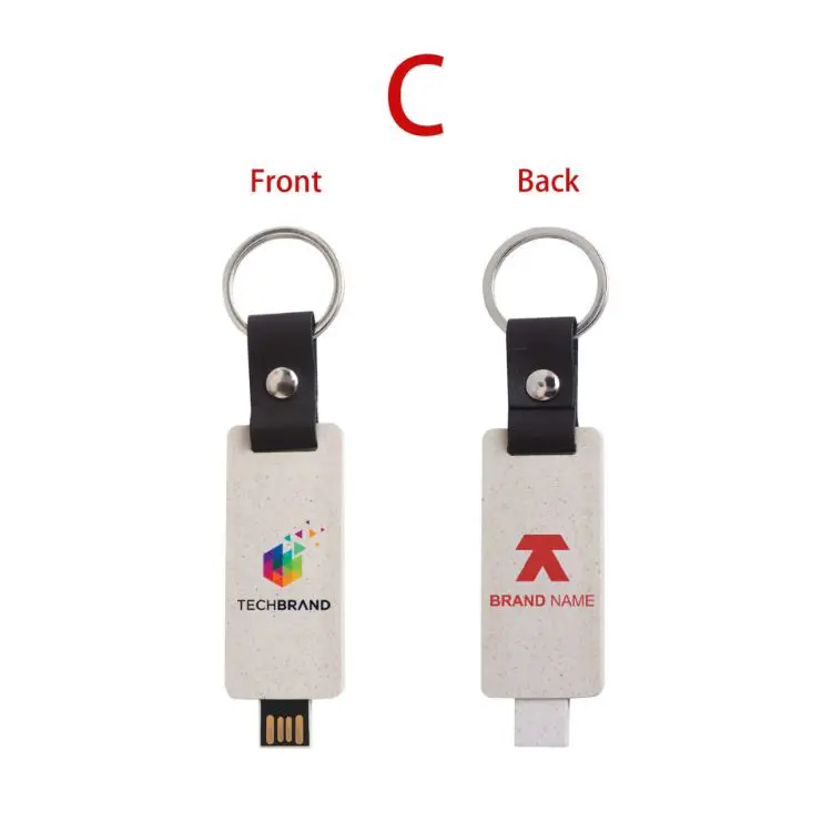 Picture of Eco Mini Flash Drive Keychain