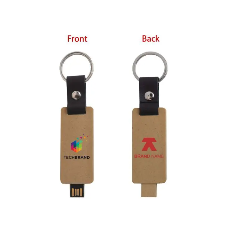Picture of Eco Mini Flash Drive Keychain