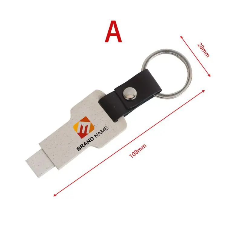 Picture of Eco Mini Flash Drive Keychain