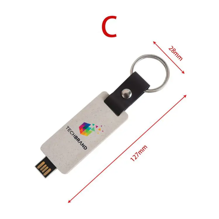 Picture of Eco Mini Flash Drive Keychain