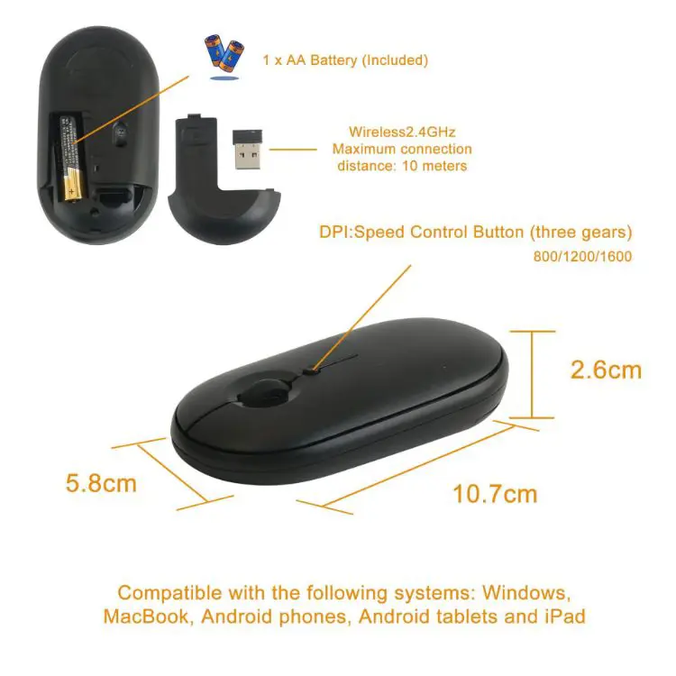Picture of Slim Wireless Travel Mouse