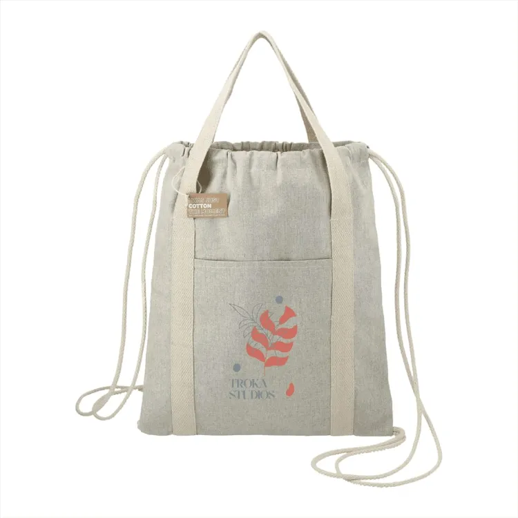 Picture of Repose Recycled Cotton Drawstring Bag