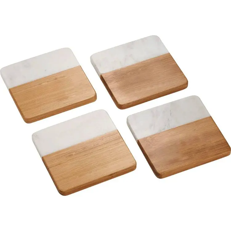 Picture of Marble & Bamboo Coaster