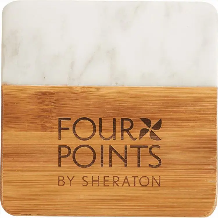 Picture of Marble & Bamboo Coaster