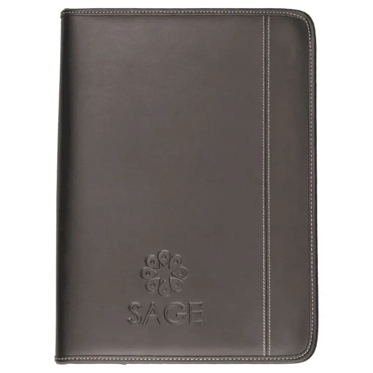 Picture of Two Tone A4 Imitation Leather Zip Compendium