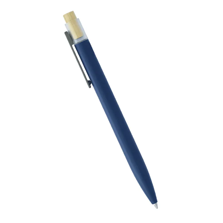 Picture of Recycled Aluminium Pen w/ Bamboo Clicker