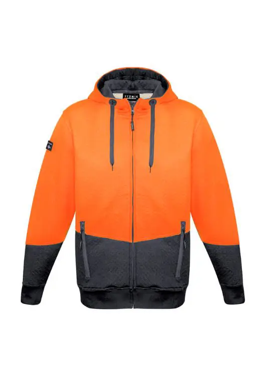 Picture of Unisex Hi Vis Textured Jacquard Full Zip Hoodie