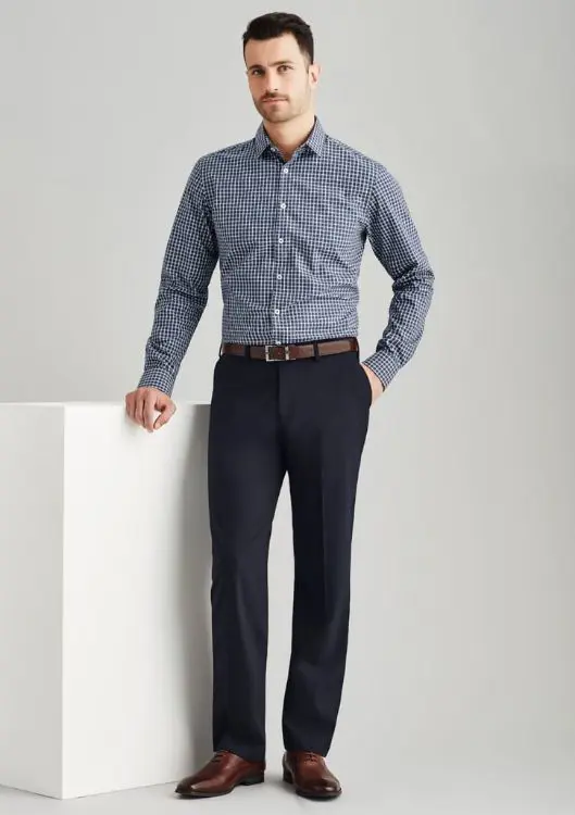 Picture of Mens Comfort Wool Stretch Flat Front Pant