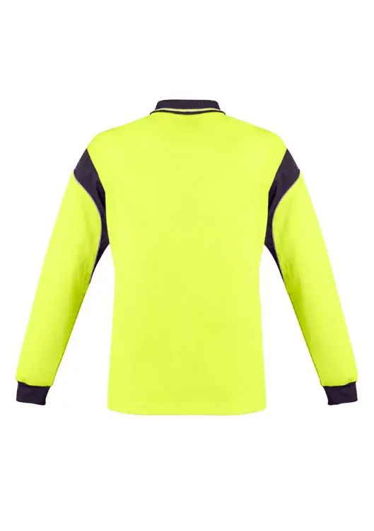 Picture of Mens Hi Vis Aztec Long Sleeve Polo