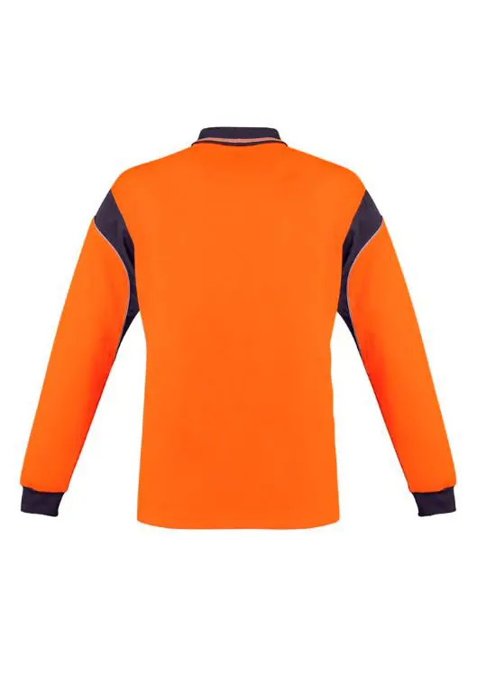 Picture of Mens Hi Vis Aztec Long Sleeve Polo