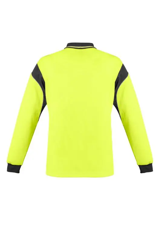 Picture of Mens Hi Vis Aztec Long Sleeve Polo