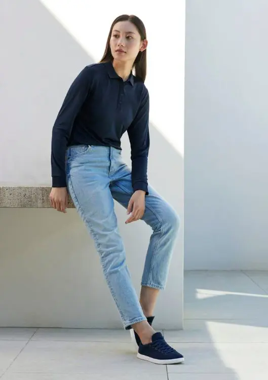 Picture of Womens Action Long Sleeve Polo