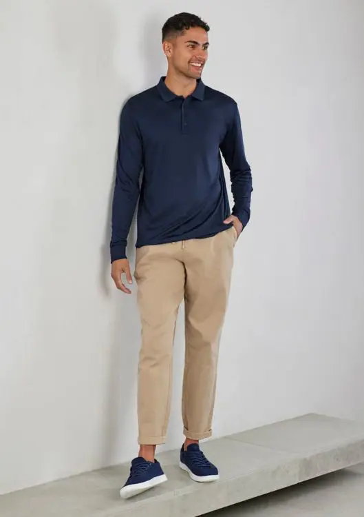 Picture of Mens Action Long Sleeve Polo