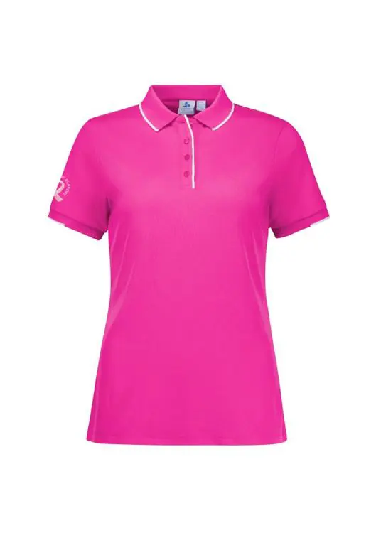 Picture of Womens Pink Short Sleeve Polo