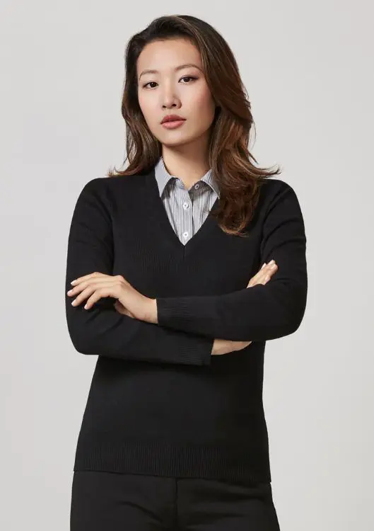 Picture of Womens V-Neck Knit Pullover
