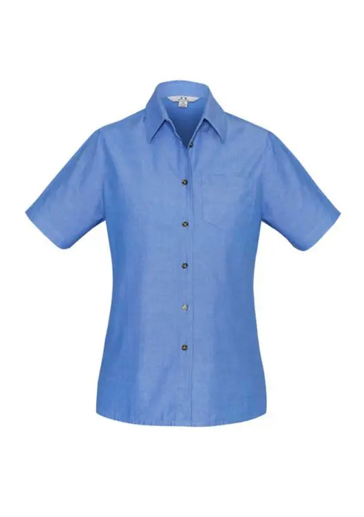 Picture of Womens Chambray Short Sleeve Shirt