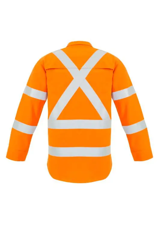 Picture of Mens Red Flame Hi Vis X Back Shirt