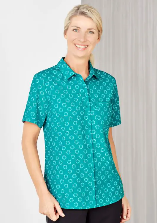 Picture of Womens Florence Daisy Print Short Sleeve Shirt