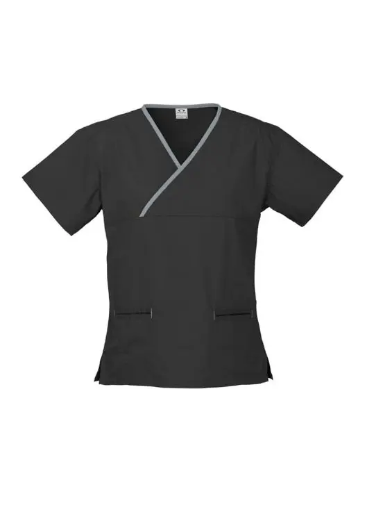 Picture of Classic Womens Contrast Crossover Scrub Top