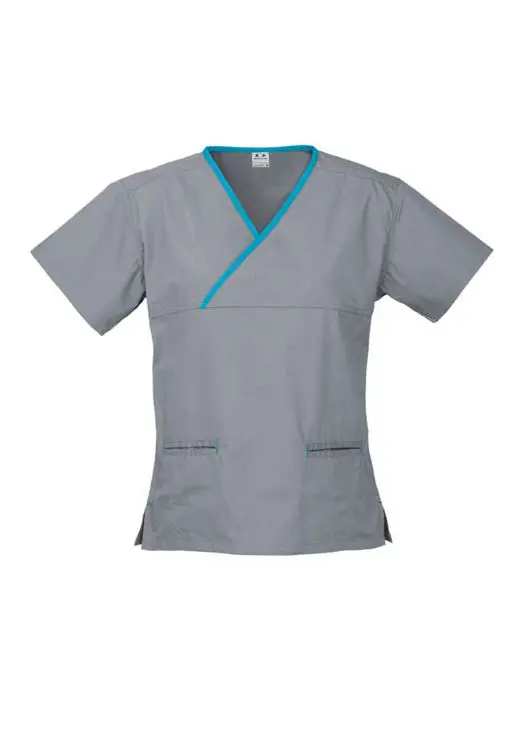 Picture of Classic Womens Contrast Crossover Scrub Top