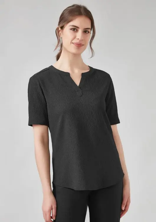 Picture of Womens Ruche Short Sleeve Blouse