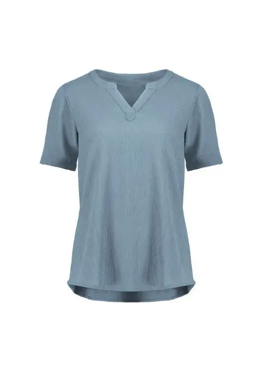 Picture of Womens Ruche Short Sleeve Blouse