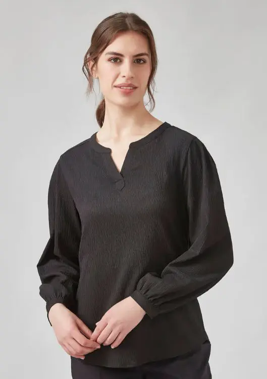 Picture of Womens Ruche Long Sleeve Blouse
