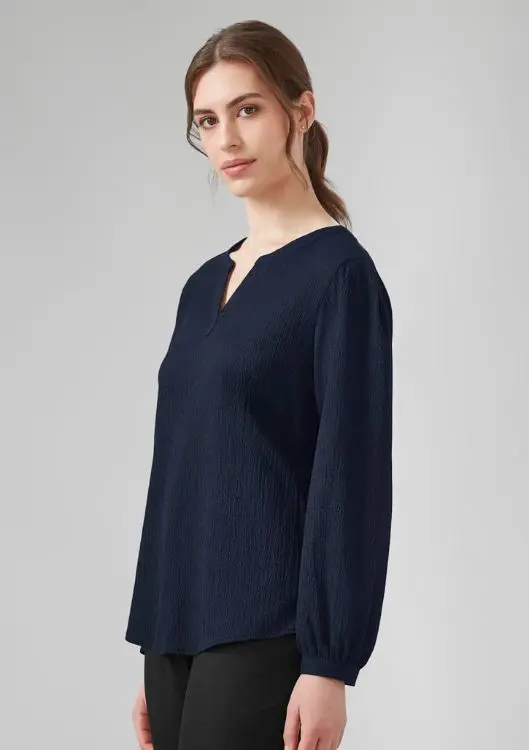 Picture of Womens Ruche Long Sleeve Blouse