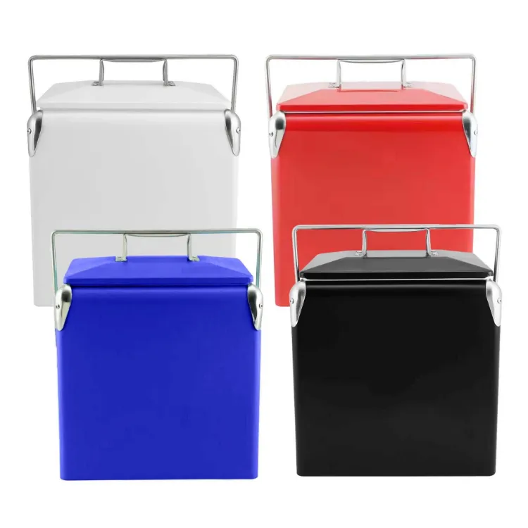 Picture of Retro Metal Ice Cooler Box 13L