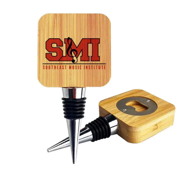 Picture of Bamboo Wine Stopper Opener
