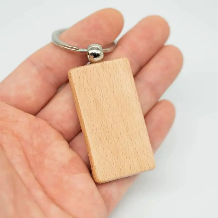 Picture of Wood Euro Key Ring