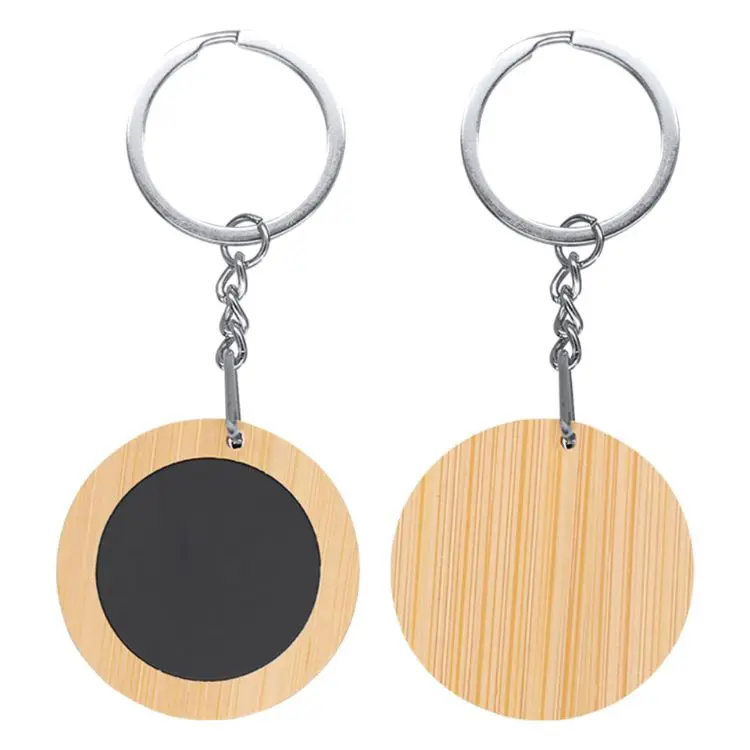 Picture of Mirage Round Bamboo Keyring