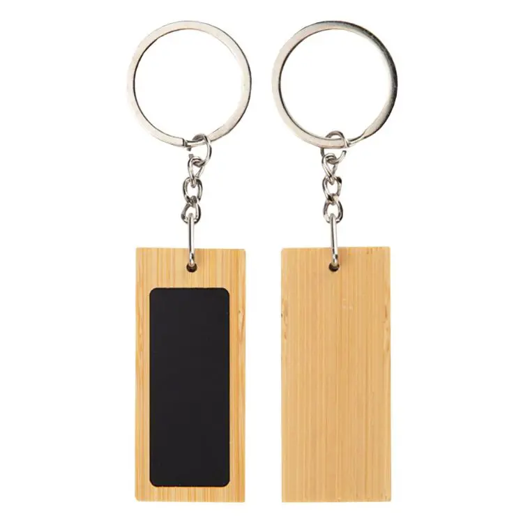 Picture of Mirage Rectangular Bamboo Keyring