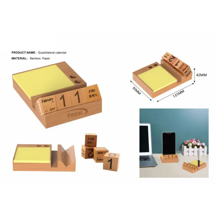 Picture of Bamboo Calendar And Memo Pad