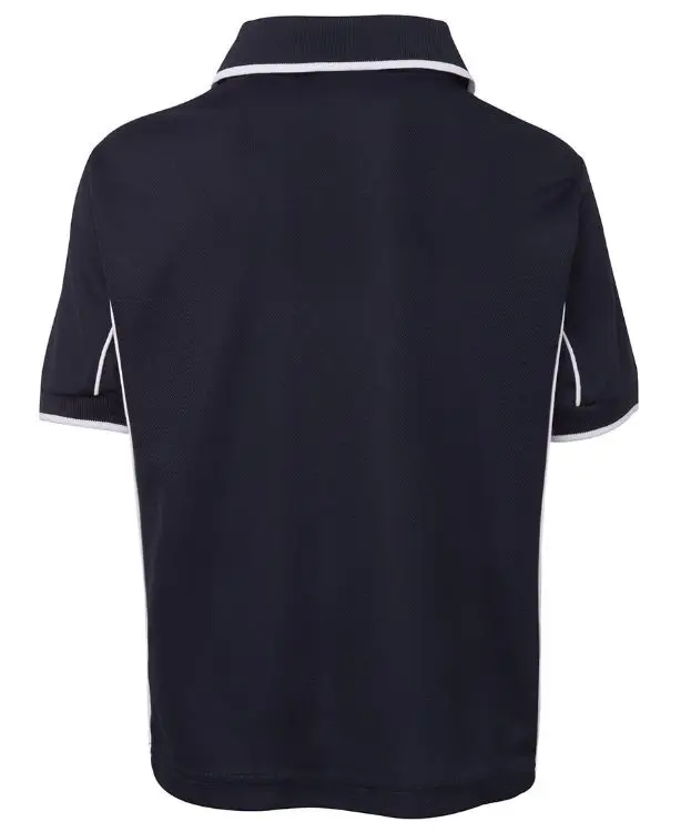 Picture of Podium Kids S/S Piping Polo Navy/White