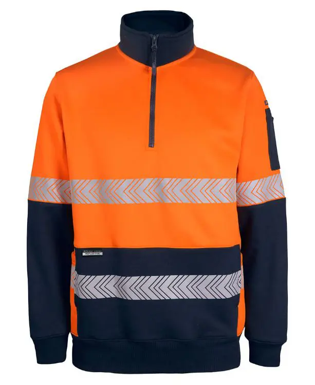 Picture of JB's Hv 330 G 1/2 Zip Segmented Tape Fleece Orange/Navy