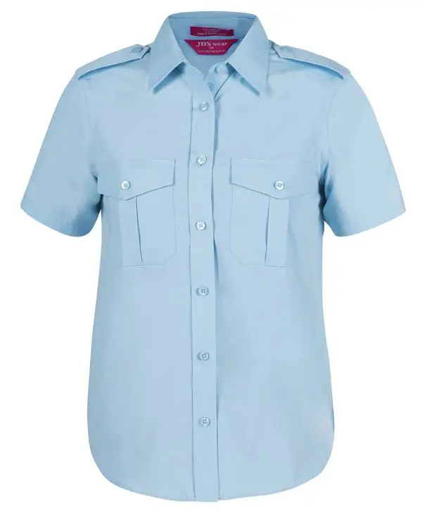 Picture of JB's Ladies S/S Epaulette Shirt White