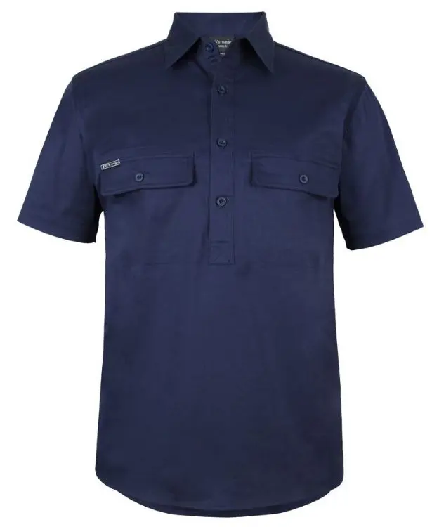 Picture of JB's S/S 150 G Stretch Close Front Work Shirt Navy