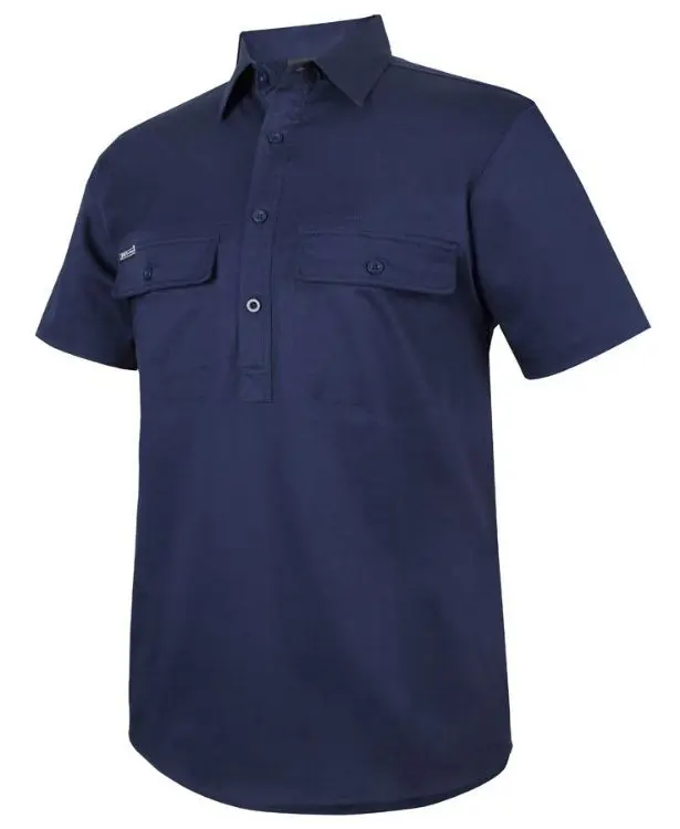 Picture of JB's S/S 150 G Stretch Close Front Work Shirt Navy