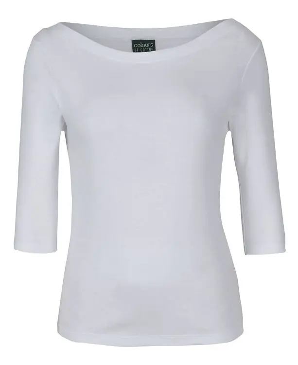 Picture of C of C Ladies 3/4 Sleeve Boat Neck Tee