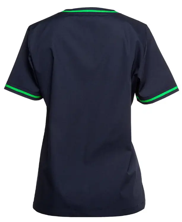 Picture of JB's Contrast Ladies Scrubs Top Navy/