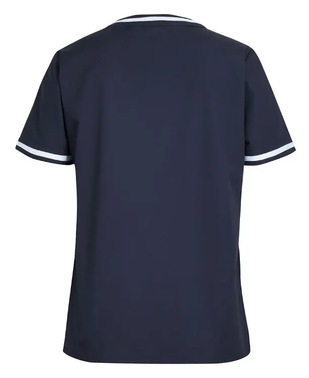Picture of JB's Contrast Ladies Scrubs Top Navy/