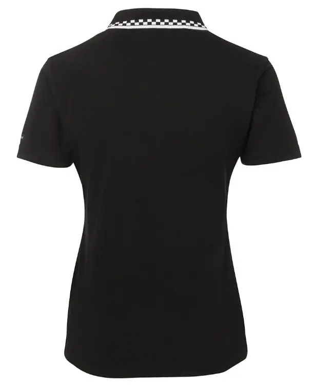 Picture of JB's Ladies Chef Polo Black/White