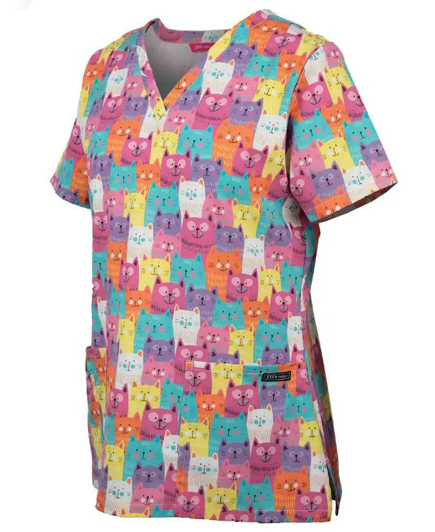 Picture of JB's Ladies Scrub Top Printed