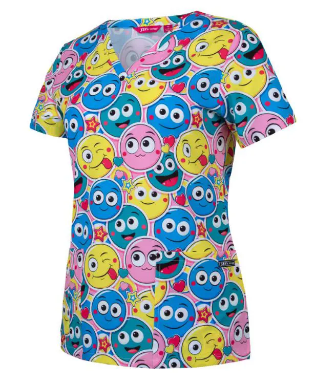 Picture of JB's Ladies Scrub Top Printed