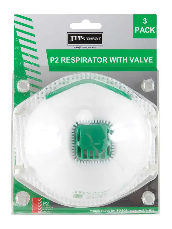 Picture of JB's Blister (3 Pc) P2 Respirator With Valve