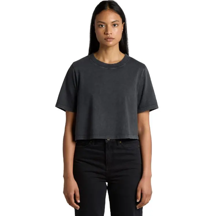 Picture of Wo's Stone Wash Heavy Crop Tee