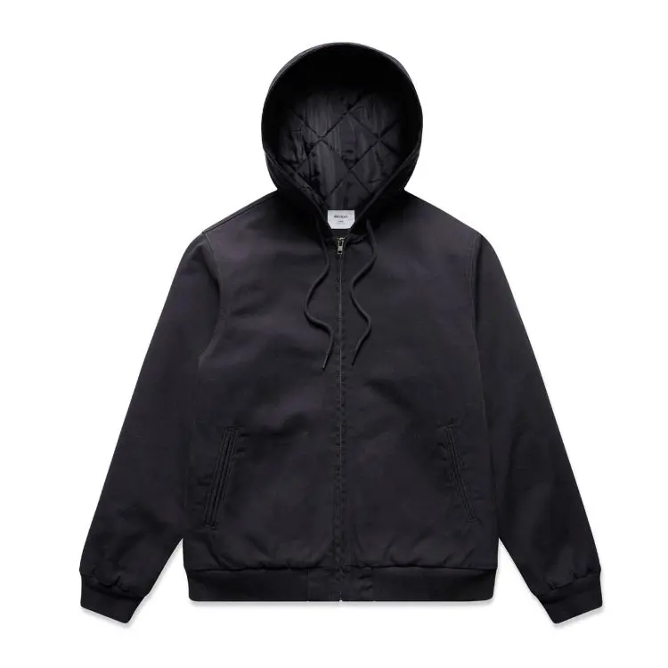 Picture of Canvas Bomber Hood Jacket