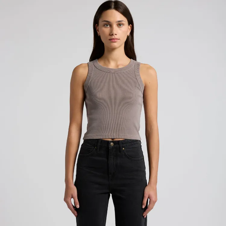 Picture of Wo's Faded Organic Rib Crop Tank