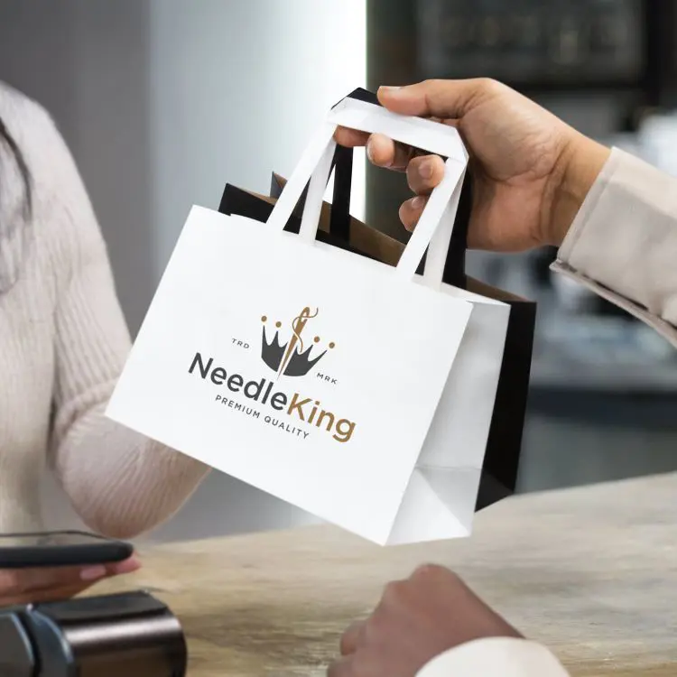 Picture of Small Flat Handle Paper Bag Landscape